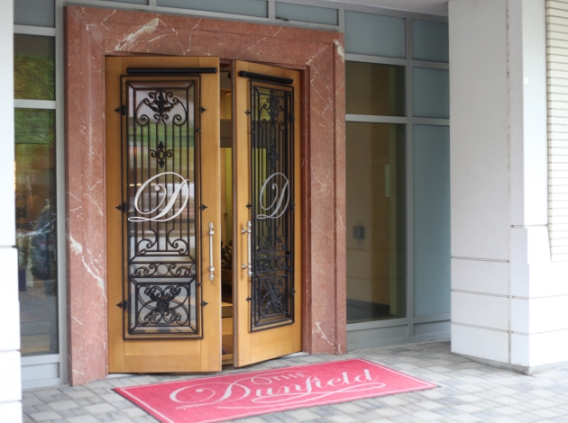 The Dunfield Retirement Residence Front doors Toronto